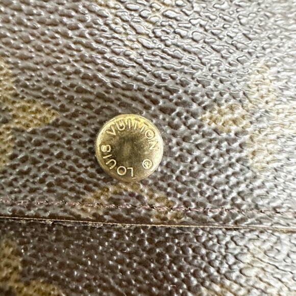 Louis Vuitton Monogram Sarah Envelope Wallet Brown Coated Canvas Vintage Bifold - Picture 7 of 7
